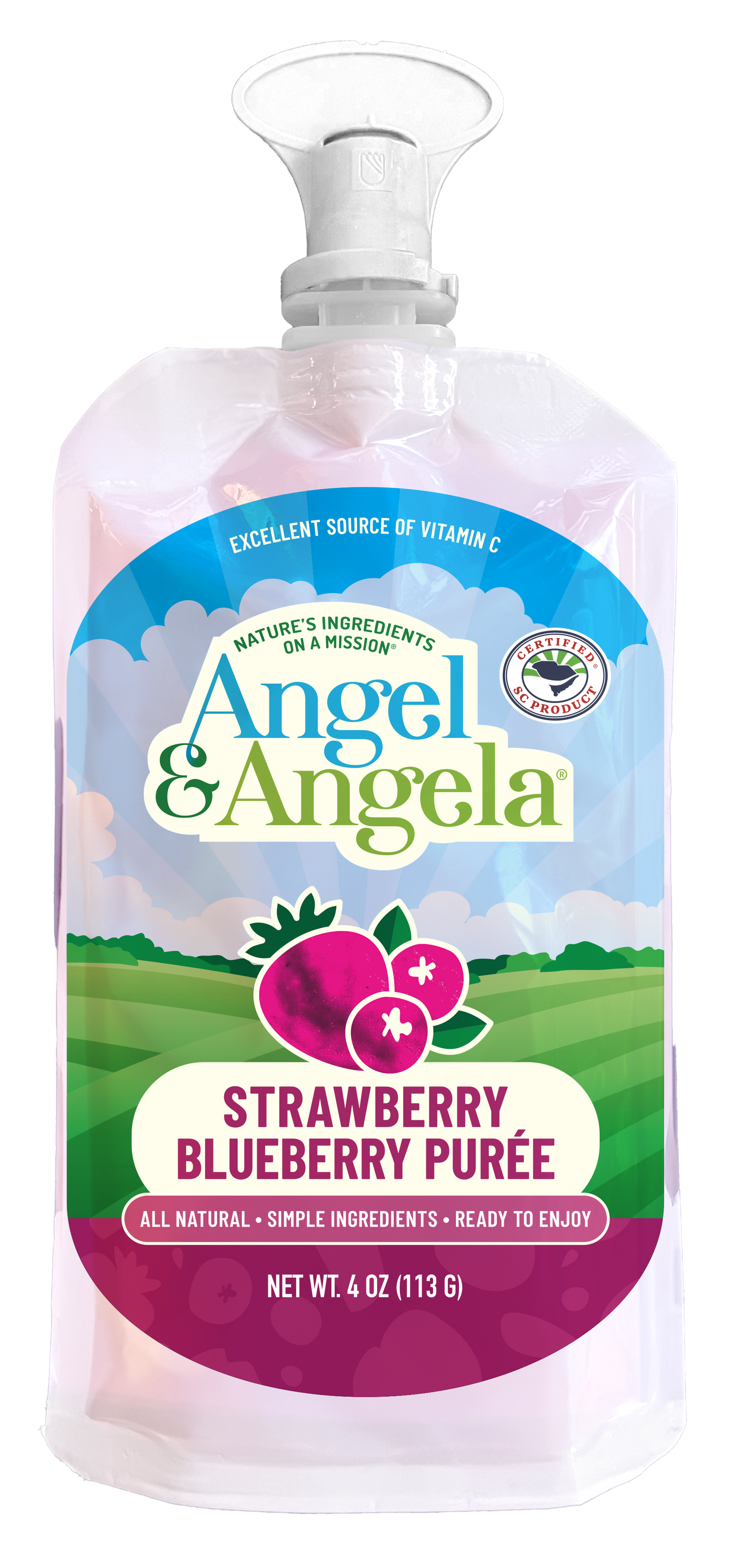 Shop | Simple Fruit 4oz Strawberry Blueberry Puree